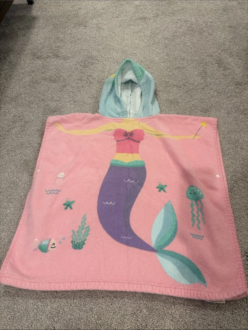 Huntington Home toddler girls hooded mermaid towel